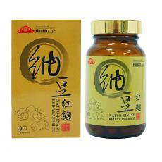 黃金納豆紅麴紅景天 硬膠曩/500mg/ 90粒/瓶